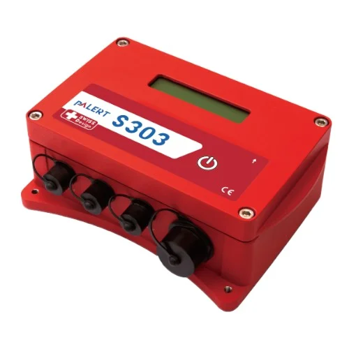 pALERT S303 high-precision seismic network accelerometer with an IP67-rated enclosure, designed for rapid P-wave arrival detection and industrial earthquake early warnings.