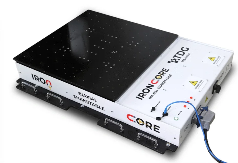 A high-force dual-axis shake table powered by an ironcore linear motor system, designed for geotechnical testing, soil-structure interaction studies, and structural dynamics.