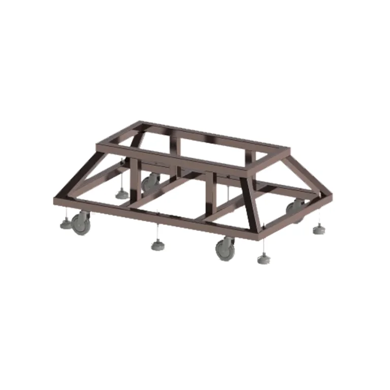 A heavy-duty transport cart and mounting base compatible with the DESKTOP-V2 and BIAXIAL shake tables, engineered to enhance testing stability and mobility.