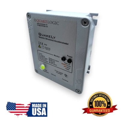 Quakely - Seismic Monitoring System | Earthquake Early Warning & Structural Health Monitoring Sensor Side View View 2