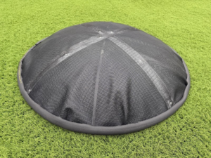 QL-WNS-01 infrasound sensor wind noise screen — octagonal wind noise reduction screen deployed in the field
