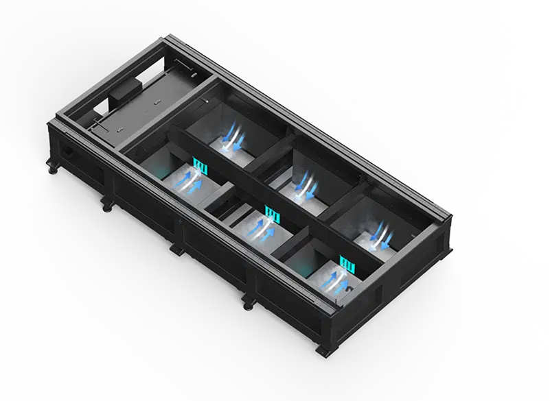 PARTITIONED-DUST-EXTRACTION