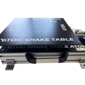 CE certified ATOM-40 portable earthquake simulation table used for structural mechanics testing, accelerometer calibration, and university research.