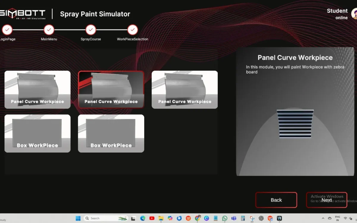 selection-of-spray-vr-course-workpieces