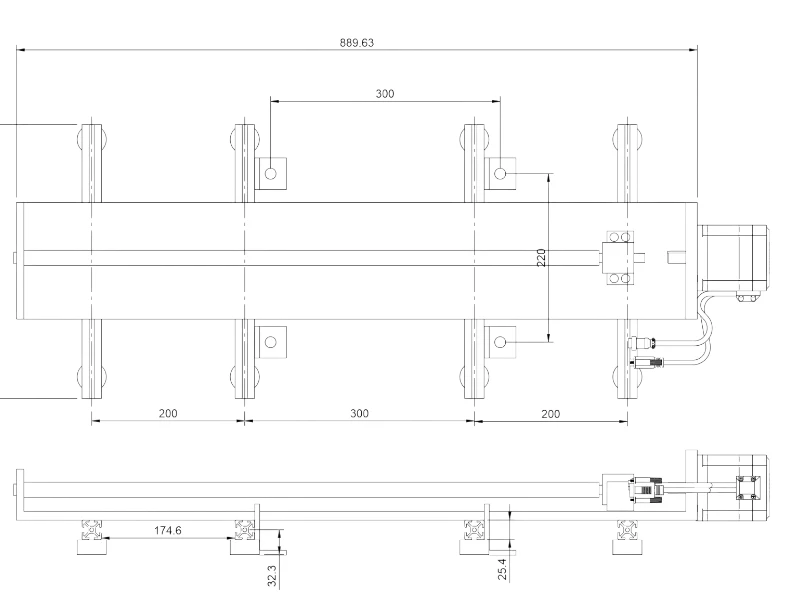 ShakeBot-40Z vertical shake table system drawing of the shared ShakeBot platform