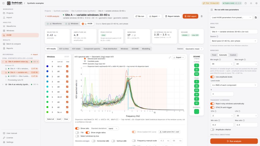 QuakeLogic MASW Studio – Professional MASW Analysis Software product image - 06 results